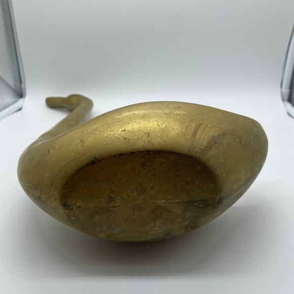 Mid Century Large Brass Swan Geese Bird Pair 16" Figurine Decor - Picture 5 of 16